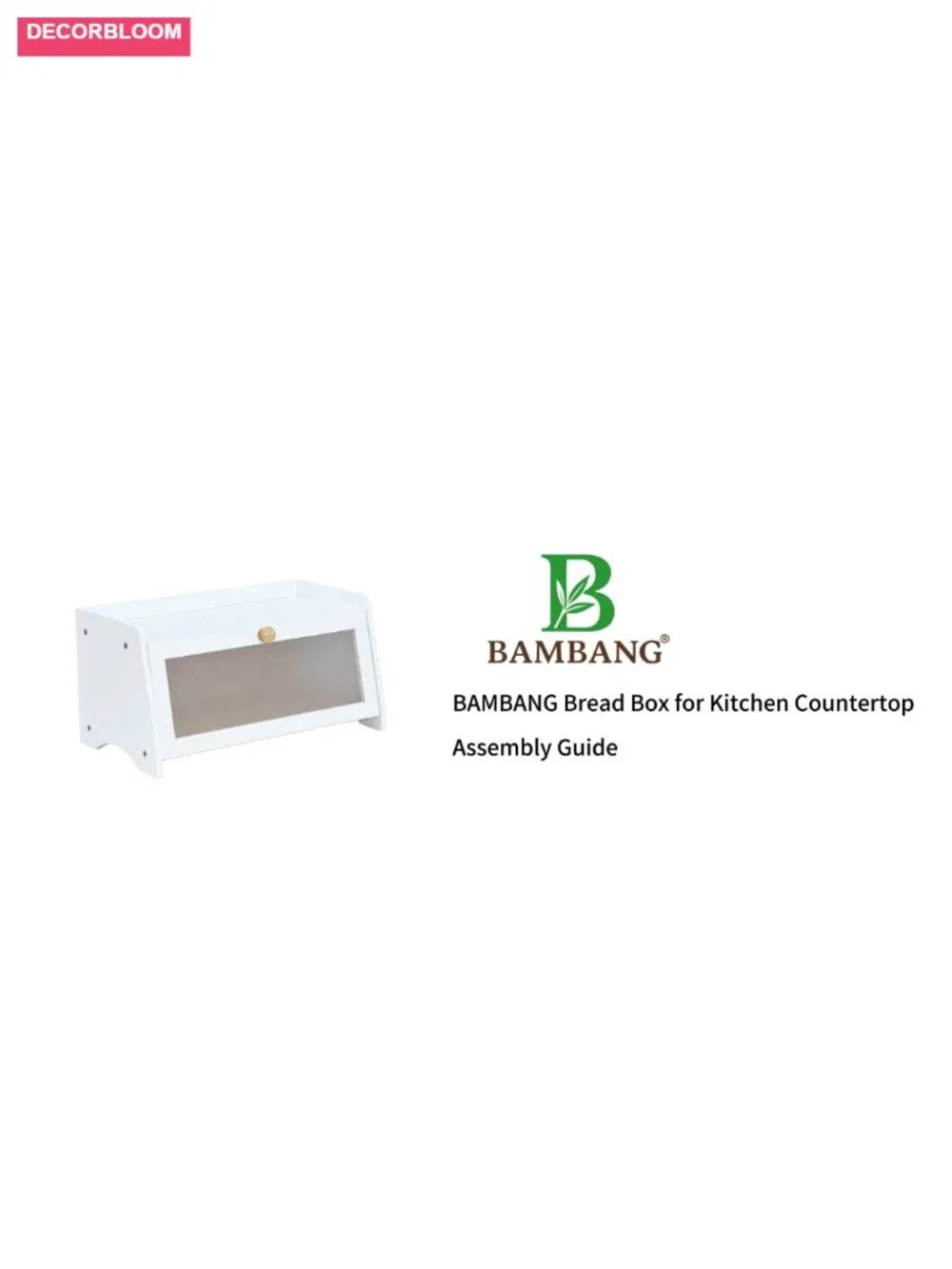 Bamboo Bread Box with Acrylic Window, Magnetic Closure, for Kitchen Countertop
